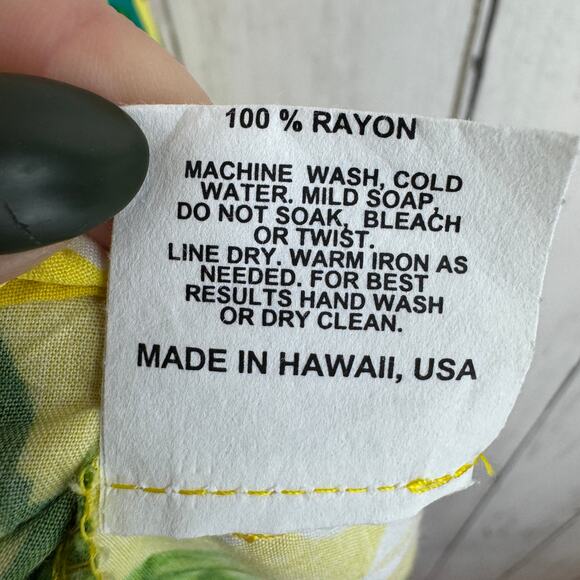 Jams World Florest Yellow Paca Palomorca Hawaiian Maxi Dress W383 Size Large - Picture 9 of 14